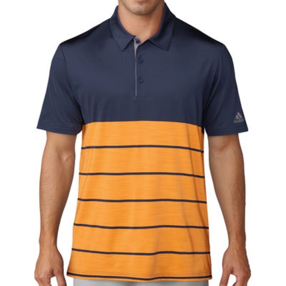 adidas striped golf shirts